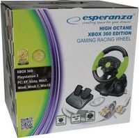 Esperanza Lenkrad und Pedal Controller PC XBOX 360 Playstation 3 schwarz EG104