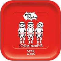 Star Wars - Party-Teller, Papier 4er-Pack SG25352 (Einheitsgröße) (Rot/Weiß)