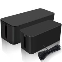 EINFEBEN Kabelbox Schwarz Schreibtisch Netzteile Kabel Box XL+XXL abelmanagement Stecker