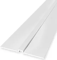 Wandprofil 4 x 4 x 2700 mm Einfasshöhe 2 mm Tapetenprofil Aluminium Glatt Ungebohrt Weiß Küberit