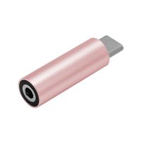 Tragbarer Aluminium-Legierungs-Typ-C bis 3,5 mm Jack Earphone Audio Converter Adapter-Rosa
