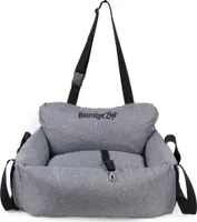 Hunde Auto Sitz | Autositz für Hunde, Rückbank, Vordersitz | Universal Waschbar Hundeautositz für Hunde und Katzen | Polyester | Große: 55 x 65 cm | Farbe: Grau