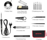 60W Lötkolben LCD Bildschirm 14in1 Loetkolben Kit mit Einstellbare Temperatur 180-500 ℃ Automatische Schlaffunktion Lotkolbenset für Elektrotechnik Reparaturen Lötkolben Set Elektronik Lötset 60W Lötkolben LCD Bildschirm 14in1 Loetkolben Kit mit Einstellbare Temperatur 180-500 ℃ Automatische Schlaffunktion Lotkolbenset für Elektrotechnik Reparaturen Lötkolben Set Elektronik Lötset