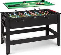 Spin 2-in-1 Spieletisch Billard Kicker 180° drehbar Spielzubehör