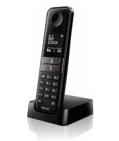 Telefon PHILIPS DECT D4701B Single - 4,6 CM displej - telefonní seznam - rozpoznávání čísel - kompaktní design - úsporný režim - černý