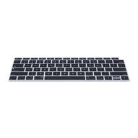 kwmobile Silikon Tastaturschutz für Apple MacBook Air 13" 2018 2019 2020 A1932 - QWERTY US Keyboard Cover Abdeckung - Schwarz