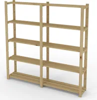 Bücherregal, Holzregal, Standregal, Wandregal, Regal mit 5 Böden, Büroregal, B-02 170x170x30 5 böden , Lagerregal, Aktenregal für ordner, Lenmar