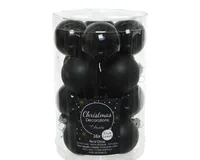 Weihnachtskugeln Christbaumkugeln Baumkugeln Durchmesser 35mm Schwarz