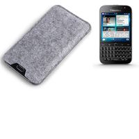 K-S-Trade Filz Handyhülle kompatibel mit Blackberry Classic Schutzhülle Filztasche Filz Tasche Case Sleeve Handy Hülle Filzhülle grau