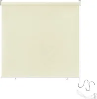 LARS360 140X140cm Balkon Sichtschutz Sonnenschutz Sichtschutzrollo Senkrechtmarkise Wasserdicht Windschutz vertikal Sonnensegel für Balkon Terrasse,Beige