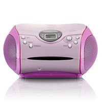 Lenco Tragbarer CD-Player SCD-24, FM, LCD, Farbe: Pink