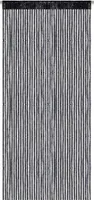 Zasłona sznurkowa o wyglądzie metalu, rozmiar: 140x250cm, kolor: czarny