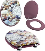 Grafner WC Sitz aus MDF stabile Qualität Multi Stone mit Absenkautomatik Soft Close