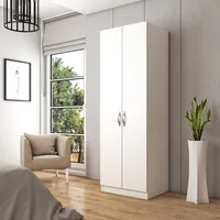 Skye Decor, FRN-12024, Weiß, Kleiderschrank, 60 x 181 x 50 cm, 100 % Spanplatte