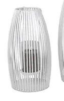 Windlicht Wili Stäbe konisch rund H. 36cm weiß aus Metall Formano