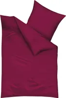 Traumschlaf Uni Biber Bettwäsche 240x220 cm + 2x 80x80 cm bordeaux