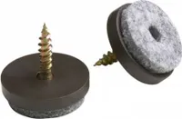 Parkett-Gleiter mit Schraube, Ø 30 mm, braun, 20 Stück