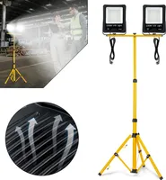 LZQ 2ks 100W LED reflektor studená biela Stavebné reflektory IP66 Reflektor so statívom