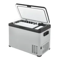 EUGAD Kühlbox mit Rollen Trolleygriff 30 L 12V/24V/100-240V Grau+Schwarz
