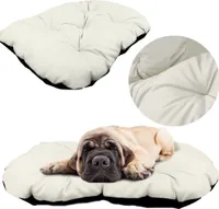 Hundematte Hundebett 90x70 cm Katzenbett Hundesofa Hundekissen Hundekörbchen Beige