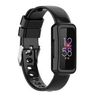 Strap-it Fitbit Luxe Clear TPU-Armband (Schwarz)