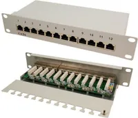 Logilink NP0041 Patchpanel LogiLink 12-portowy RJ45 10" Cat6 geschirmt