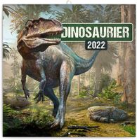 Dinosaurier Wandkalender 2022 Kalender - Broschürenkalender mit DE Monatskalendarium - Naturkalender Format 30 x 30 cm (30 x 60 Geöffnet)
