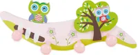 Bieco Kleiderhaken Eule - Kindergarderobe rosa - Kleiderleiste Kinder Haken Holz - Baby Garderobe Baby Kleiderhaken Kinder Holz - Jackenhalter Kinder Kleiderhaken Garderobe Wandgarderobe Kinder