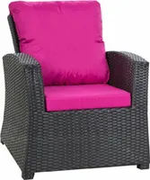 Gartenkissen fur polyratanen 4er set Sitzkissen 56x52x7, Rückenkissen 56x50 Rosa Sesselkissen Rattankissen  Kissen für Gartenstühle rattan