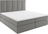Boxspringbett LATINA mit Bettkasten Matratze Topper Doppelbett 120 x 200 cm (Inari 91 - hellgrau) H3