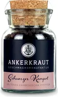 Schwarzer Kampot, 80g im Korkenglas