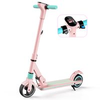 Elektroscooter 6,5 Zoll 14 km/h Rosa Elektroroller LED-ANZEIGE Kinderroller 130 Watt Motor Elektro Roller Bis 70KG Kinder E Scooter Ab 8 Jahren