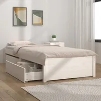vidaXL Postel se zásuvkami bílá 90x190 cm