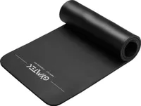 Gymtek® Gym Mat 1.5cm - 180x61cm - Cvičebná podložka na pilates, jogu a fitness - protišmyková podložka na jogu - čierna