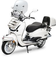 Motorroller Retro EasyCruiser Weiß 50ccm 45 kmh Moped Scooter
