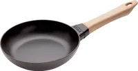 Staub Guss Bratpfanne mit Holzgriff Schwarz 20 cm