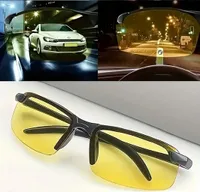 GKA Nachtsichtbrille Autofahrer Halbrahmen Nachtfahrbrille Nachtbrille Sonnenbrille Brille UV 400