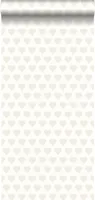ESTAhome tapeta srdce bílá a stříbrná - 136811 - 53 cm x 10,05 m