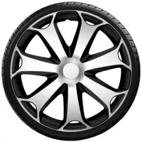 Poklice 16" MEGA Silver-Black sada 4 kusy