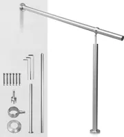 Fiqops Geländer Treppengeländer Edelstahl Eingangsgeländer Handlauf für Treppen Wandhandlauf Treppengeländer Außen Innen 80cm