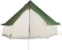 vidaXL Tipi-Familienzelt 10 Personen Grün Wasserdicht