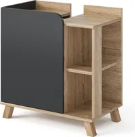 Vicco Toaletní stolek pro umyvadlo Karen, 60 x 65 cm s dveřmi a otevřenými přihrádkami, Sonoma/Antracit