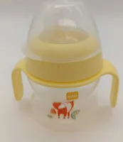 MAM Starter Cup Tasse mit rutschfesten Griffen und Auslauf, 4 + Monate, 150 ml, gelb
