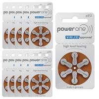 PowerOne 312 : Quecksilberfreie Hörgerätebatterien, 10 Wafers