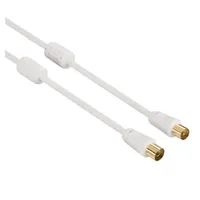 Anténní kabel 7,5 m 100dB filtr Pozlacený bílý