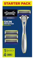 Wilkinson Hydro 5 Protection Sensitive Clampack - Rasierer + 4 Ersatzköpfe