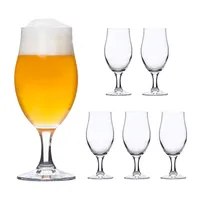 Rocco 6er-Set Bierglas Executive 0.3L edle Bier-Tulpe Stiel-Gläser Cocktail-Becher Glas Kelche