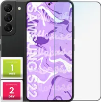 Glas für SAMSUNG GALAXY S22 Panzerglas Panzerfolie Schutzglasfolie Displayschutzglas Echt Glas Schutz Folie Display Glasfolie 9H HELLOCASE