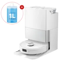 Robotický vysávač Roborock Qrevo Master 10 000 Pa s dokom "všetko v jednom", AI vyhýbanie sa prekážkam, konštrukcia FlexiArm, vrátane 1000 ml čističa na podlahy, biely