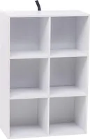 WOLTU Bücherregal Würfelregal 6 Fächer, Büroregal Aktenregal, Holzwerkstoff : Weiß Farbe: Weiß
